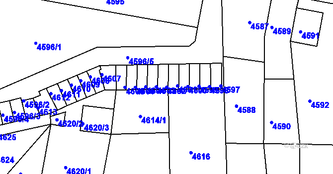 Parcela st. 4602 v KÚ Česká Lípa, Katastrální mapa