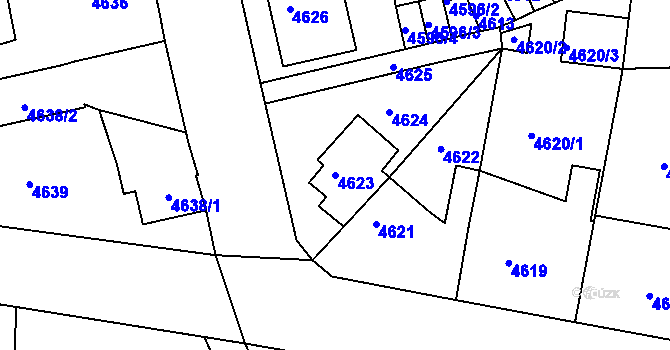 Parcela st. 4623 v KÚ Česká Lípa, Katastrální mapa