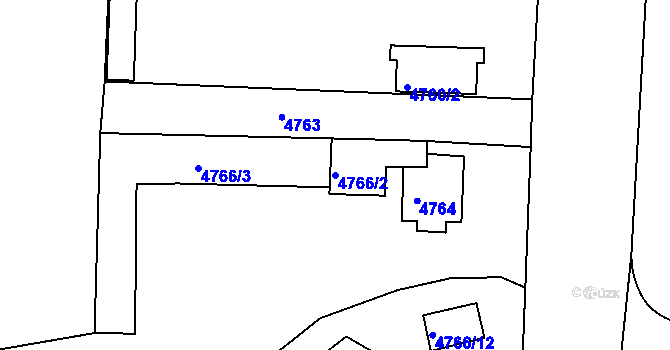 Parcela st. 4766/2 v KÚ Česká Lípa, Katastrální mapa