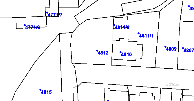 Parcela st. 4812 v KÚ Česká Lípa, Katastrální mapa