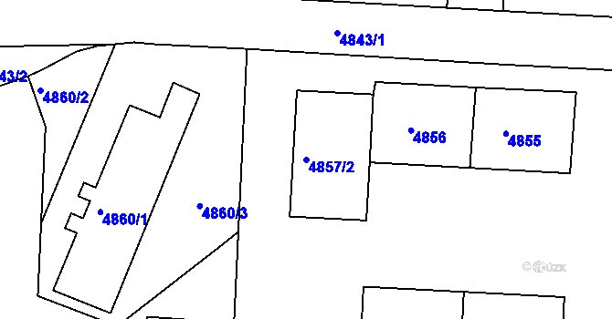 Parcela st. 4857/2 v KÚ Česká Lípa, Katastrální mapa