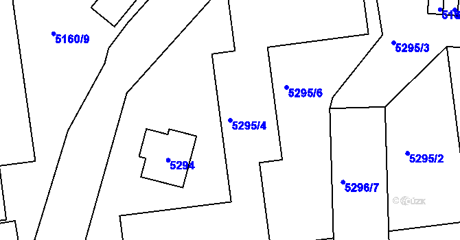 Parcela st. 5295/4 v KÚ Česká Lípa, Katastrální mapa