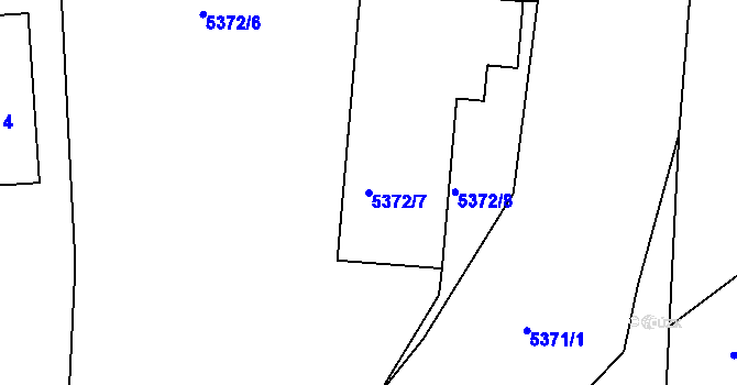 Parcela st. 5372/7 v KÚ Česká Lípa, Katastrální mapa