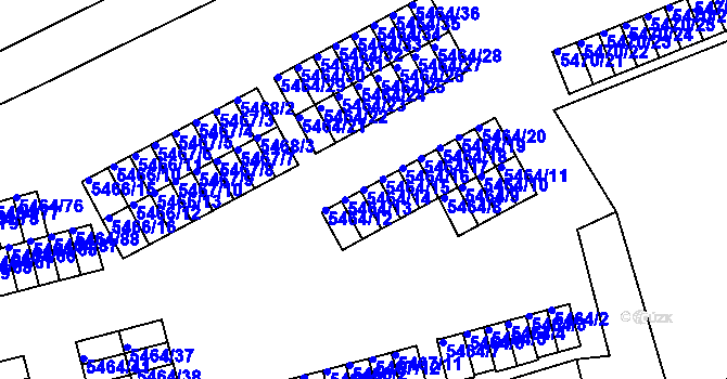 Parcela st. 5464/14 v KÚ Česká Lípa, Katastrální mapa