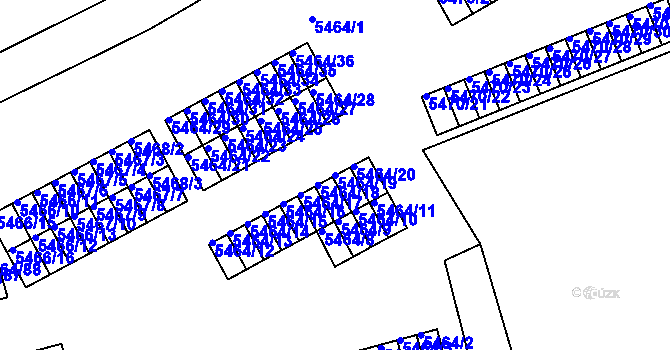 Parcela st. 5464/19 v KÚ Česká Lípa, Katastrální mapa