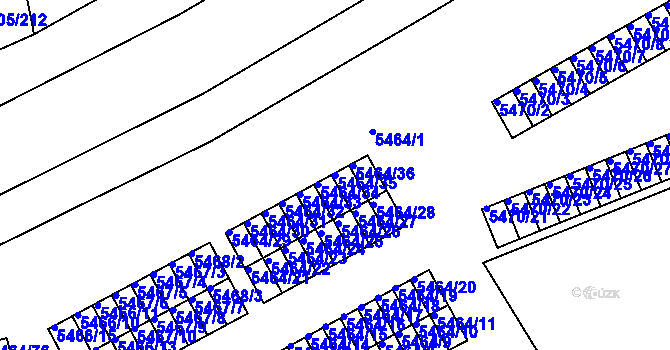 Parcela st. 5464/35 v KÚ Česká Lípa, Katastrální mapa