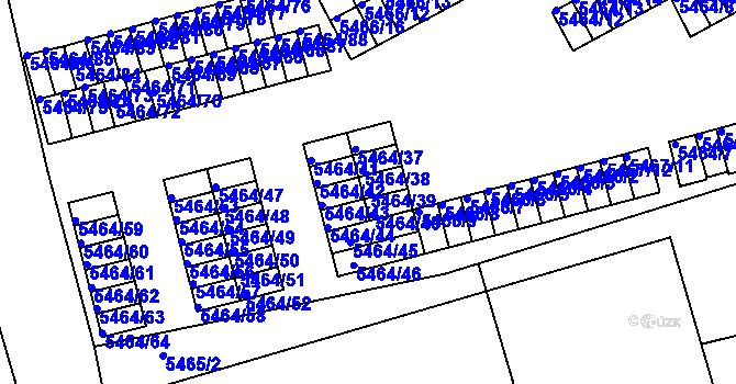 Parcela st. 5464/39 v KÚ Česká Lípa, Katastrální mapa