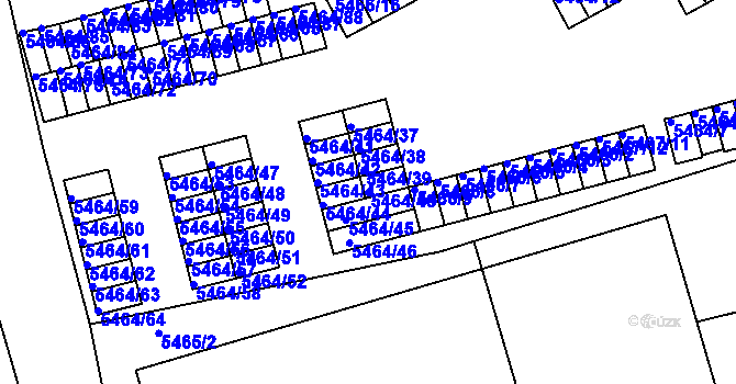 Parcela st. 5464/40 v KÚ Česká Lípa, Katastrální mapa