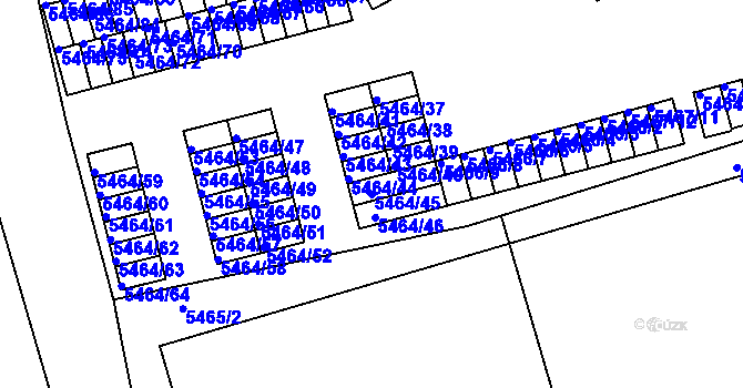 Parcela st. 5464/45 v KÚ Česká Lípa, Katastrální mapa