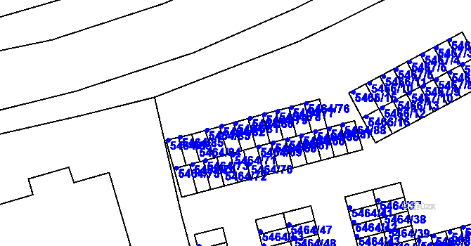 Parcela st. 5464/81 v KÚ Česká Lípa, Katastrální mapa