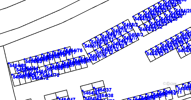 Parcela st. 5466/12 v KÚ Česká Lípa, Katastrální mapa