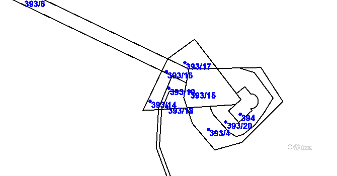 Parcela st. 393/19 v KÚ Stará Lípa, Katastrální mapa