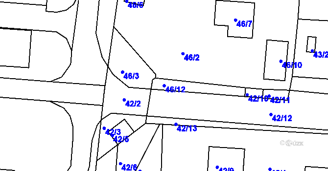 Parcela st. 46/12 v KÚ Stará Lípa, Katastrální mapa
