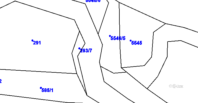 Parcela st. 293/6 v KÚ Dubice u České Lípy, Katastrální mapa