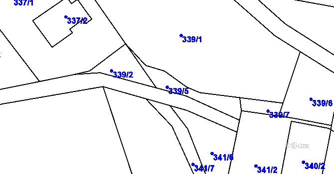 Parcela st. 339/5 v KÚ Dubice u České Lípy, Katastrální mapa