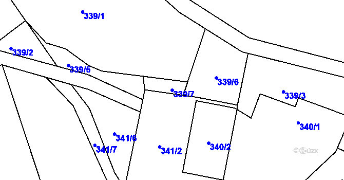 Parcela st. 339/7 v KÚ Dubice u České Lípy, Katastrální mapa