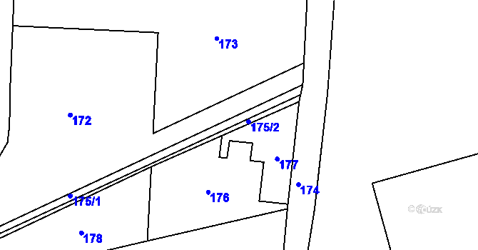 Parcela st. 175/2 v KÚ Dubice u České Lípy, Katastrální mapa