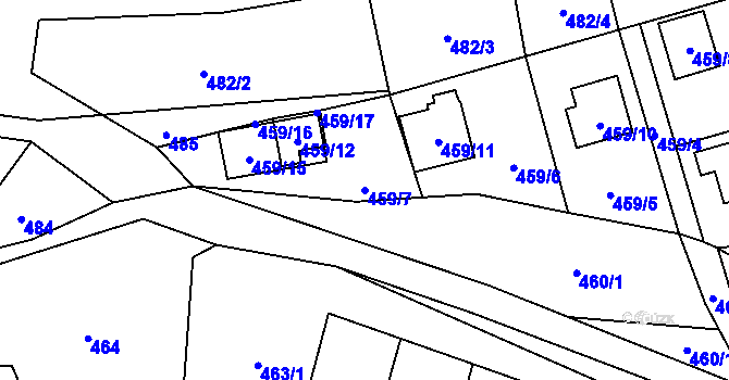 Parcela st. 459/7 v KÚ Dubice u České Lípy, Katastrální mapa
