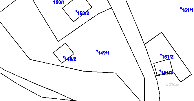 Parcela st. 149/1 v KÚ Dolní Libchava, Katastrální mapa