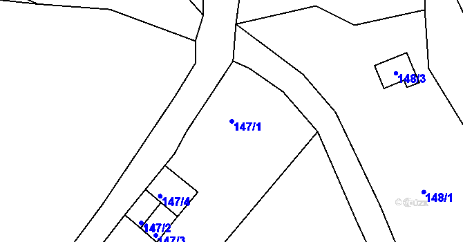 Parcela st. 147/1 v KÚ Dolní Libchava, Katastrální mapa