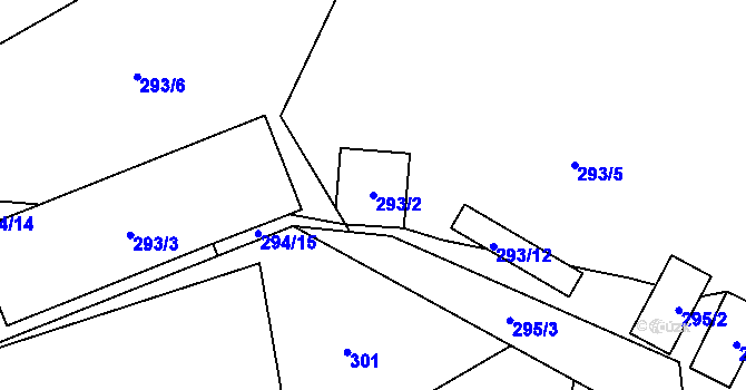Parcela st. 293/2 v KÚ Dolní Libchava, Katastrální mapa
