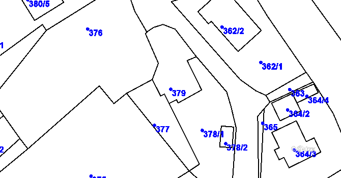 Parcela st. 379 v KÚ Dolní Libchava, Katastrální mapa