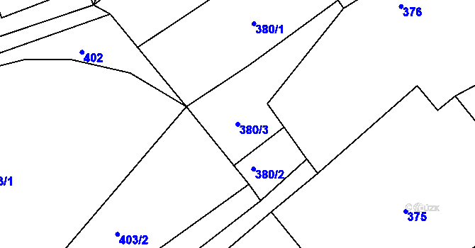 Parcela st. 380/3 v KÚ Dolní Libchava, Katastrální mapa
