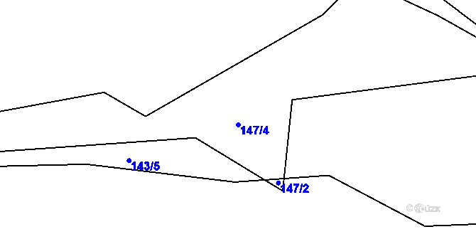 Parcela st. 147/4 v KÚ Lada, Katastrální mapa