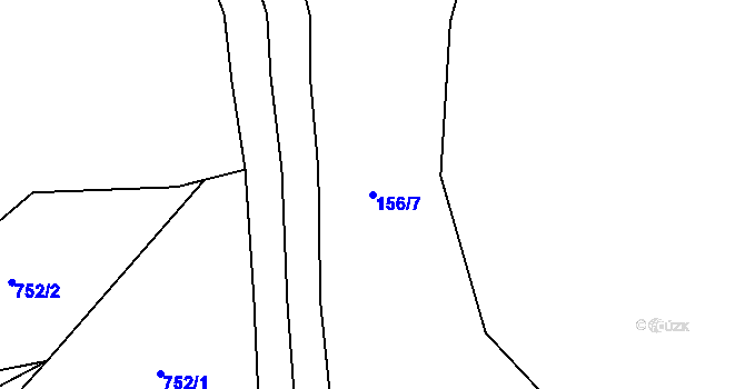 Parcela st. 156/7 v KÚ Lada, Katastrální mapa