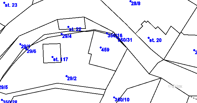 Parcela st. 10 v KÚ Častolovice u České Lípy, Katastrální mapa