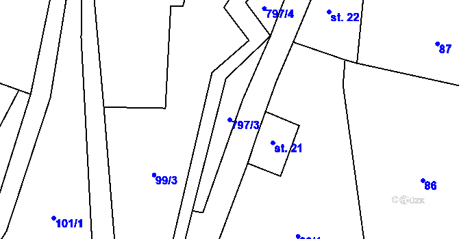 Parcela st. 797/3 v KÚ Skalka u České Metuje, Katastrální mapa