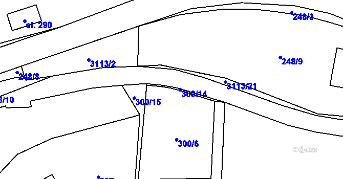 Parcela st. 300/14 v KÚ Česká Rybná, Katastrální mapa