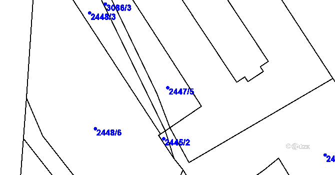 Parcela st. 2447/5 v KÚ Česká Rybná, Katastrální mapa