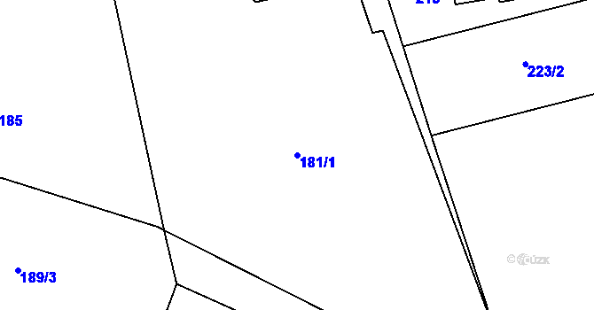 Parcela st. 181/1 v KÚ Česká Rybná u Žamberka, Katastrální mapa