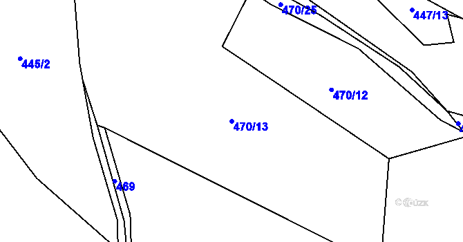 Parcela st. 470/13 v KÚ Česká Rybná u Žamberka, Katastrální mapa