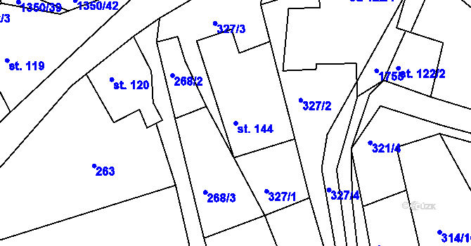 Parcela st. 144 v KÚ Česká Rybná u Žamberka, Katastrální mapa