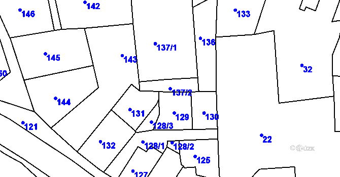 Parcela st. 137/2 v KÚ Česká Skalice, Katastrální mapa