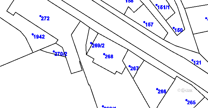 Parcela st. 268 v KÚ Česká Skalice, Katastrální mapa