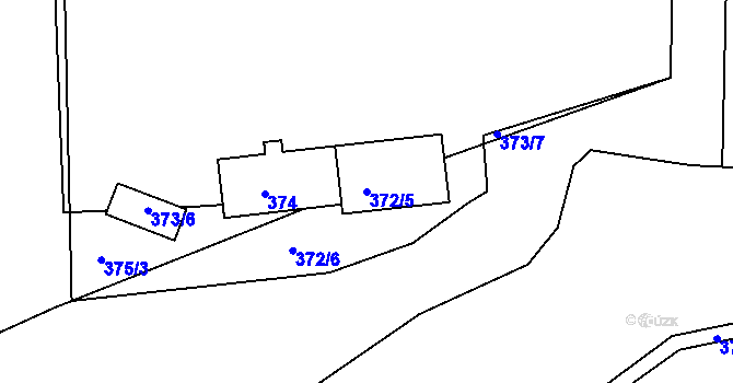 Parcela st. 372/5 v KÚ Česká Skalice, Katastrální mapa