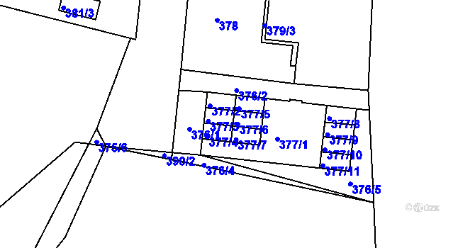 Parcela st. 377/6 v KÚ Česká Skalice, Katastrální mapa