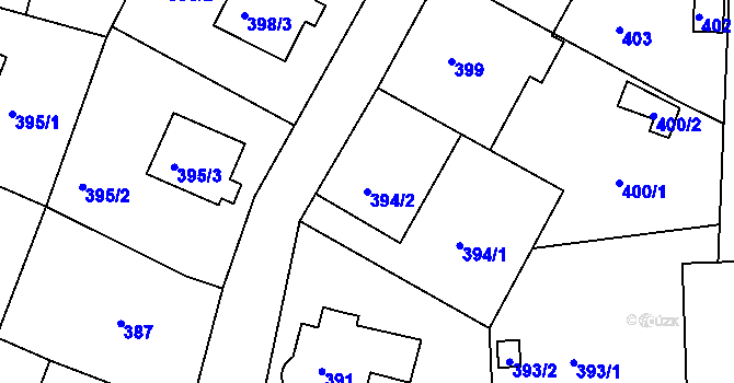Parcela st. 394/2 v KÚ Česká Skalice, Katastrální mapa