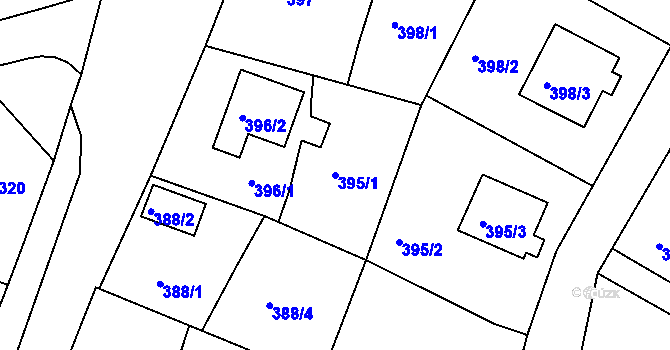 Parcela st. 395/1 v KÚ Česká Skalice, Katastrální mapa