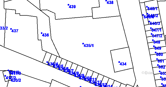 Parcela st. 435/1 v KÚ Česká Skalice, Katastrální mapa