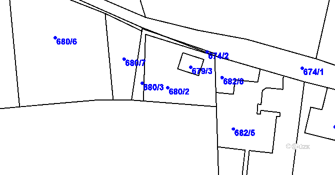 Parcela st. 680/2 v KÚ Česká Skalice, Katastrální mapa