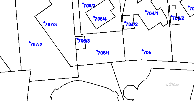 Parcela st. 706/1 v KÚ Česká Skalice, Katastrální mapa