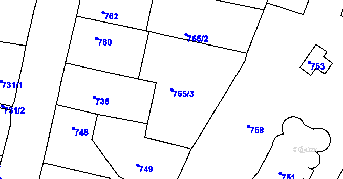 Parcela st. 765/3 v KÚ Česká Skalice, Katastrální mapa