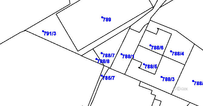 Parcela st. 788/7 v KÚ Česká Skalice, Katastrální mapa