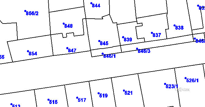 Parcela st. 846/1 v KÚ Česká Skalice, Katastrální mapa