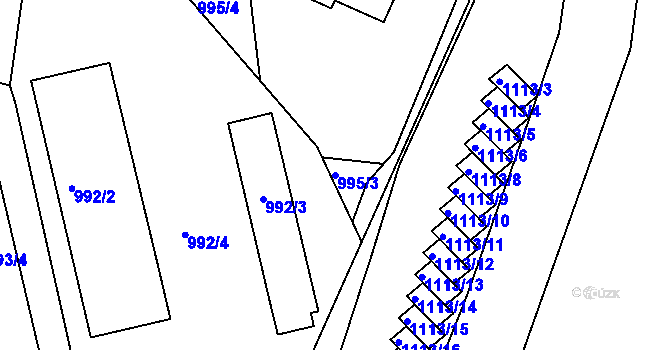 Parcela st. 995/3 v KÚ Česká Skalice, Katastrální mapa