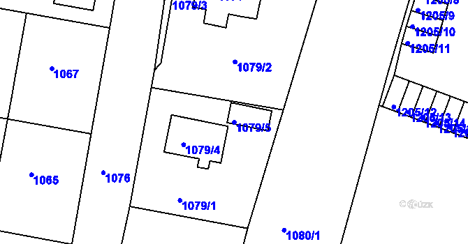 Parcela st. 1079/5 v KÚ Česká Skalice, Katastrální mapa